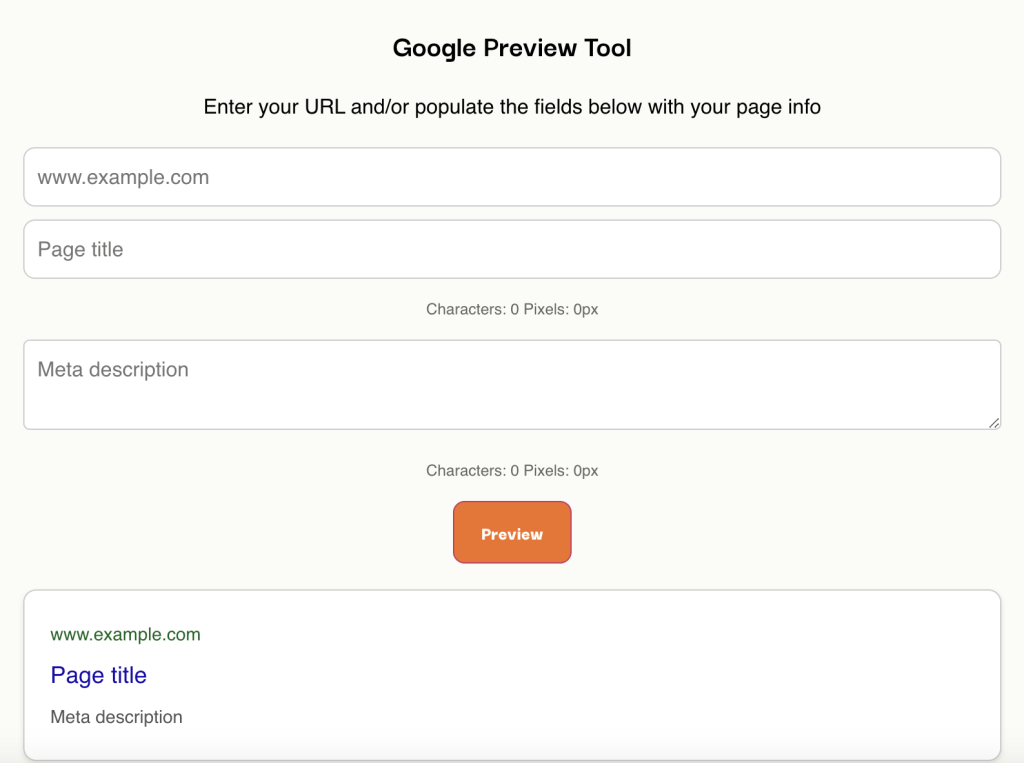 Effeect’s Google Preview Tool