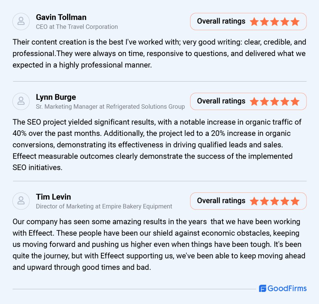 Effeect's review - GoodFirms